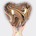 Шар Сердце "Агат" черное 46 см - изображение 1