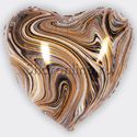 Шар Сердце "Агат" черное 46 см - изображение 2