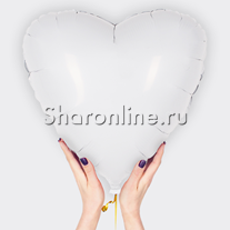 Шар "Сердце" белое 46 см
