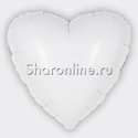 Шар сердце белое 46 см - изображение 2