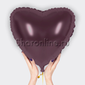Шар Сердце бургундия 46 см - изображение 1