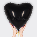 Шар Сердце черное 46 см - изображение 1