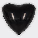 Шар Сердце черное 46 см - изображение 2
