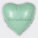 Шар Сердце Макаронс мятная 46 см - изображение 2