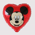 Шар Сердце "Микки и Минни Маус" 46 см - изображение 1