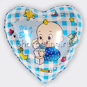 Шар Сердце "Новорожденный мальчик" 46 см - изображение 2