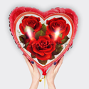 Шар Сердце "Розы" 46 см - изображение 1