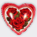 Шар Сердце "Розы" 46 см - изображение 2