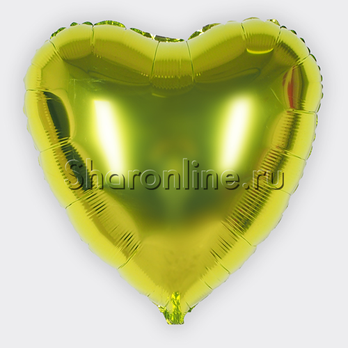 Шар Сердце салатовое 46 см - изображение 2