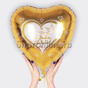 Шар Сердце "Свадебные голуби" 46 см - изображение 1