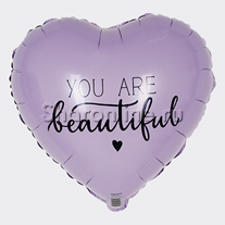 Шар Сердце "You are beautiful" 46 см