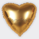 Шар Сердце Золото сатин 46 см - изображение 2