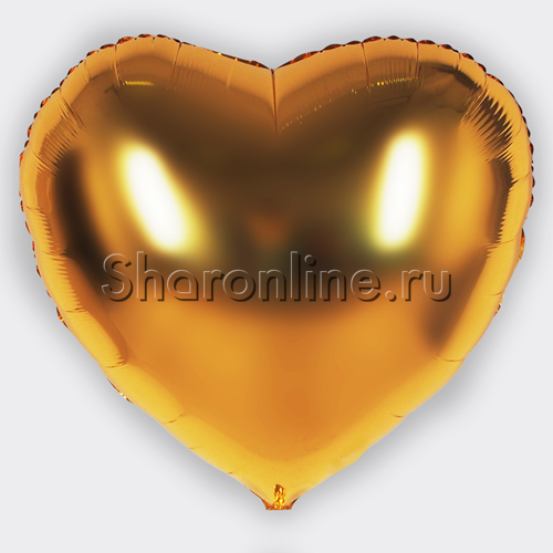 Шар Сердце золотое 81 см - изображение 2