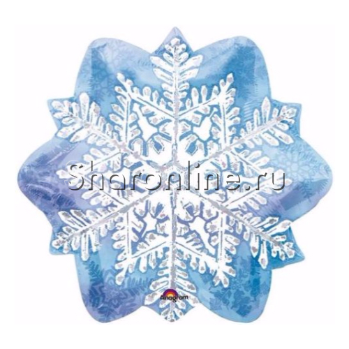 Шар Фигура "Снежинка голубая" 45 см - изображение 1