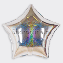 Шар Звезда Голография серебро 46 см - изображение 1