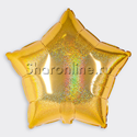 Шар Звезда Голография золото 46 см - изображение 1