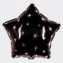 Шар Звезда Искры черный 46 см - изображение 1