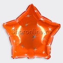 Шар Звезда Искры оранжевая 46 см - изображение 1