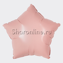 Шар Звезда Макаронс розовая 46 см