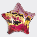 Шар Звезда "Мрамор" черно-розовый 48 см - изображение 1