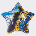 Шар Звезда "Мрамор" сине-голубой 48 см - изображение 1