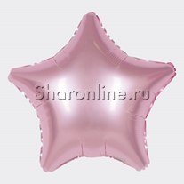 Шар Звезда Розовая сатин 46 см