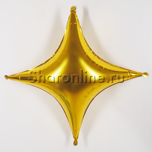Шар Звезда золотая 4-х конечная 71 см - изображение 1