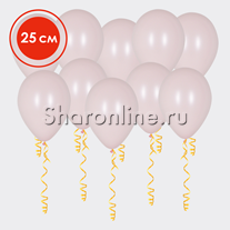 Шары розовые "Макаронс" 25 см