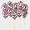 Шары с круглым разноцветным конфетти - изображение 1