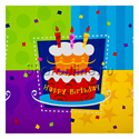 Скатерть "Happy Birthday" торт 54х72 см - изображение 1