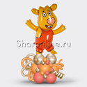 Стойка из шаров "Боря" Оранжевая корова - изображение 1