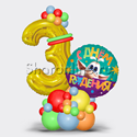 Стойка из шаров "Буба" с цифрой - изображение 1