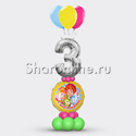 Стойка из шаров "Фикси-праздник" с цифрой - изображение 1