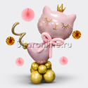 Стойка из шаров "Котенок принцесса" - изображение 1
