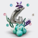 Стойка из шаров "Морская Лагуна" с цифрой - изображение 1