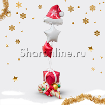 Стойка из шаров "Новогодний колпачок"