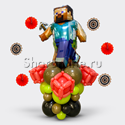 Стойка из шаров "Пиксельный человек" - изображение 1