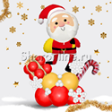 Стойка из шаров "Веселый Санта" - изображение 1