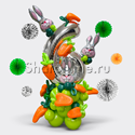 Столбик из шаров "Кролик" с цифрой - изображение 1