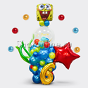 Столбик из шаров "Поздравление от Спанч Боба" - изображение 1