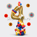 Столбик из шаров "Щенячий Патруль" с цифрой - изображение 1