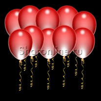 Светящиеся красные шары с диодами