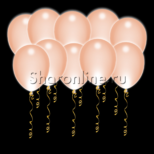 Светящиеся персиковые шары с диодами - изображение 1