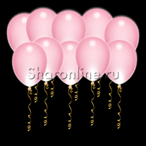 Светящиеся розовые шары с диодами
