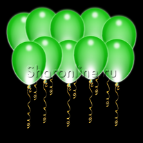 Светящиеся зеленые шары с диодами