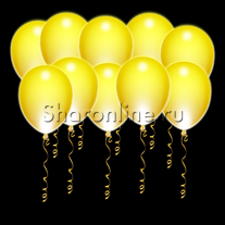 Светящиеся желтые шары с диодами