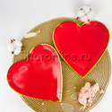 Тарелки "Сердце" красное 6 шт - изображение 1