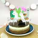 Топпер в торт "Ламы и кактусы" 5 шт - изображение 2