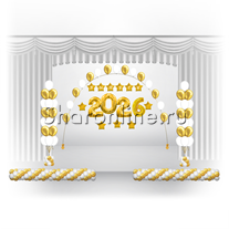 Украшение сцены "Золотой блеск"